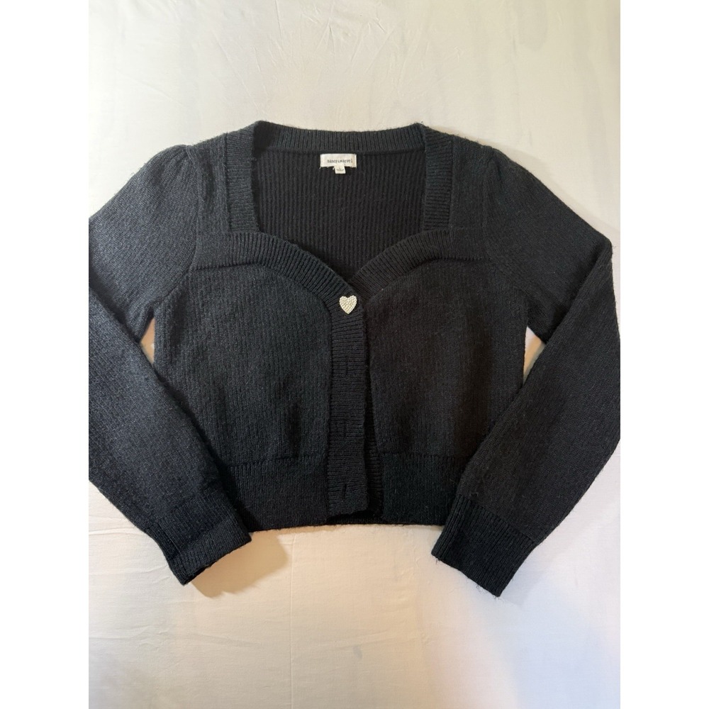 Women's Long Sleeve Cardigan Sweater Heart Button Down